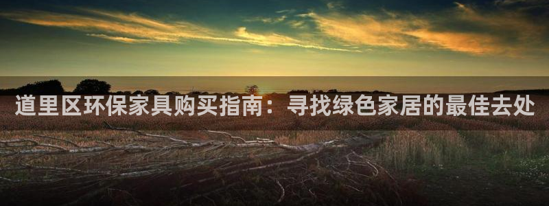 杏耀平台登录首页：道里区环保家具购买指南：寻找绿色家居的最佳