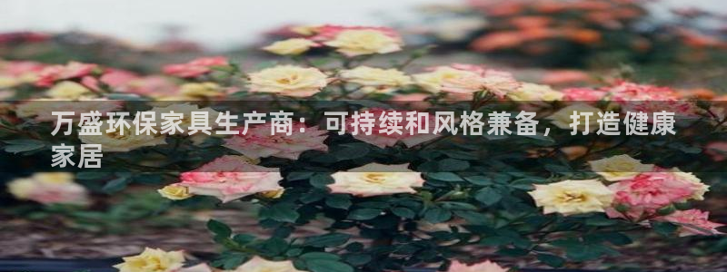 杏耀平台登录地址：万盛环保家具生产商：可持续和风格兼备，打造