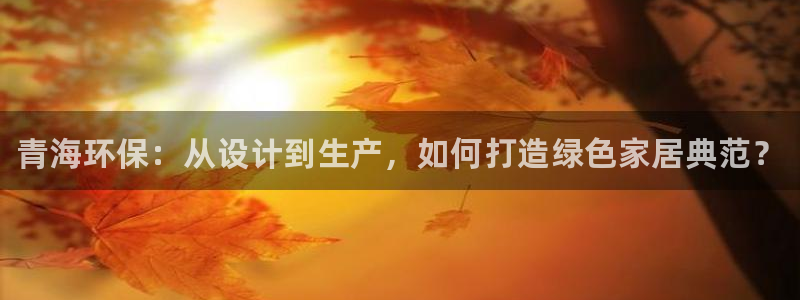 杏耀平台手机：青海环保：从设计到生产，如何打造绿色家居典范？